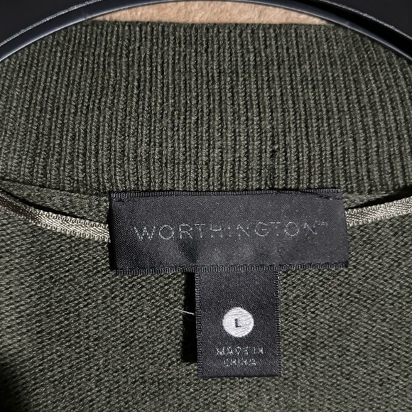 Worthington Hunter Green Knit Sweater. (LG) - Picture 6 of 7